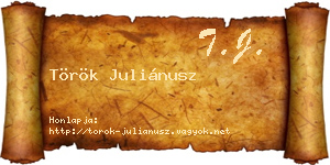 Török Juliánusz névjegykártya